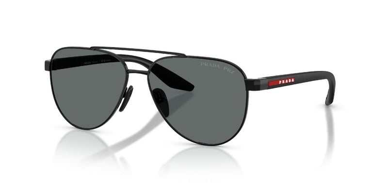 Prada Linea Rossa Aviator Sonnenbrillen 0PS A52S Schwarz für Herren