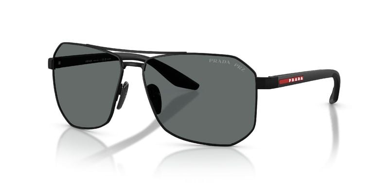Prada Linea Rossa Aviator Sonnenbrillen 0PS A53S Schwarz für Herren