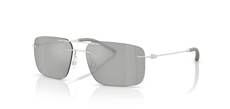 Lunettes de soleil Moncler Rectangle 0ME4003 Argenté pour Homme-Femme