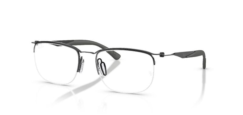 Ray-Ban Quadratisch Brillen 0RX7552 Schwarz für Damen/Herren