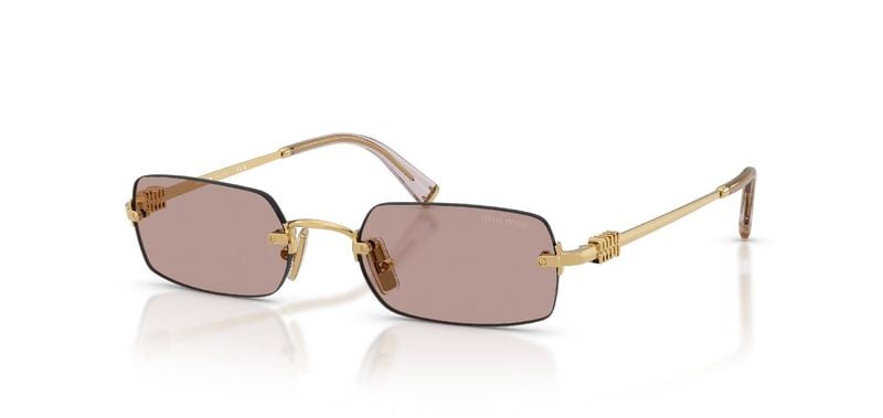 Miu Miu Rechteckig Sonnenbrillen 0MU B50S Gold für Damen