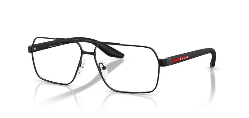 Lunettes de vue Prada Linea Rossa Rectangle 0PS 51TV Noir pour Homme