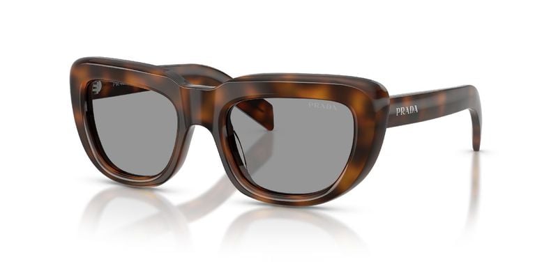 Prada Rectangle Sunglasses 0PR D07S Havana for Woman