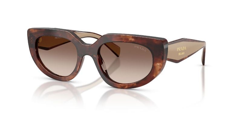 Prada Oval Sunglasses 0PR D02S Tortoise shell for Woman