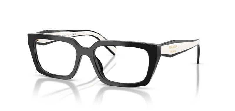 Prada Rechteckig Brillen 0PR D05V Schwarz für Damen