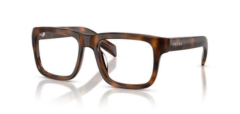 Prada Rectangle Eyeglasses 0PR D02V Havana for Man