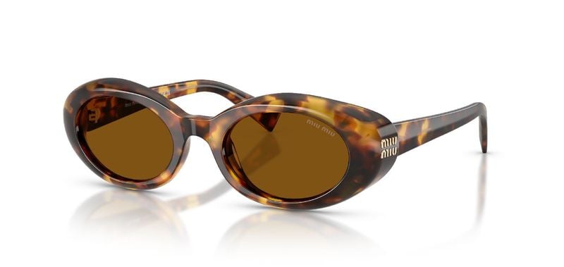 Lunettes de soleil Miu Miu Ovale 0MU B09S Havana pour Femme