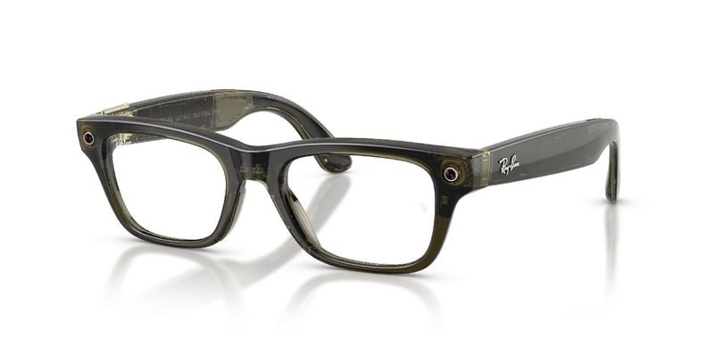 Lunettes de vue Ray-Ban Meta Rectangle 0RW7001 Vert pour Homme-Femme