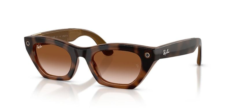 Ray-Ban Meta Schmetterling Sonnenbrillen 0RW4015/ZENA/SUN Havana für Damen/Herren