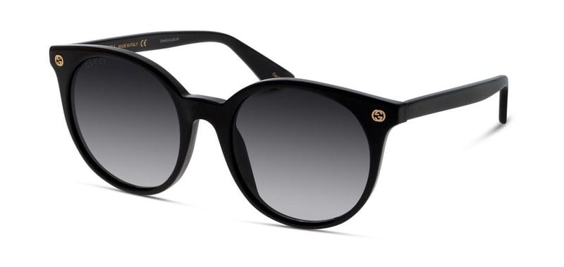 Gucci Rund Sonnenbrillen GG0091S Schwarz für Damen
