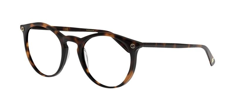 Lunettes de vue Gucci Ronde GG0121O Havana pour Homme