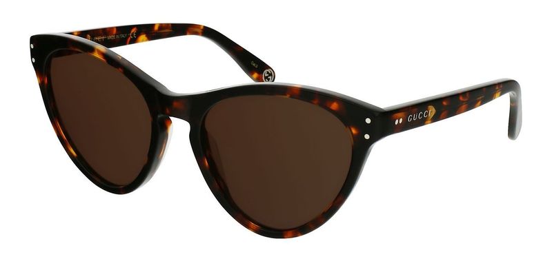 Lunettes de soleil Gucci Papillon GG0569S Havana pour Femme