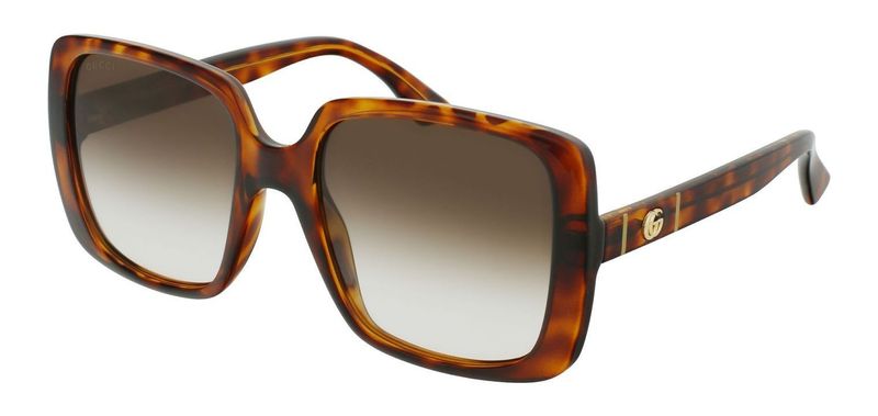 Lunettes de soleil Gucci Rectangle GG0632S Ecaille pour Femme