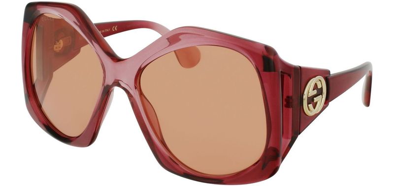 Gucci Rectangle Sunglasses GG0875S Red for Woman