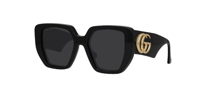 Gucci Rectangle Sunglasses GG0956S Black for Unisex