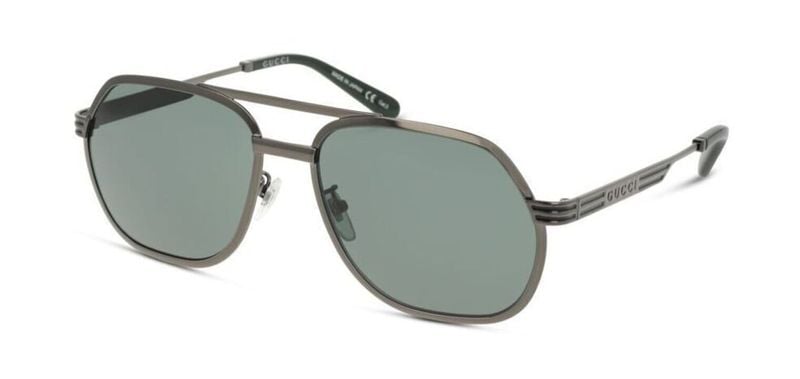 Lunettes de soleil Gucci Pilot GG0981S Gris pour Homme