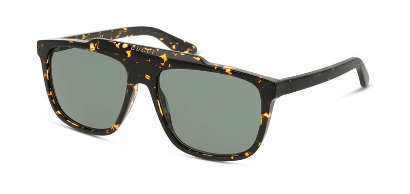 Lunettes de soleil Gucci Rectangle GG1039S Ecaille pour Homme