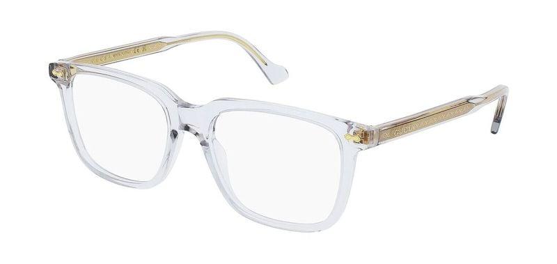 Lunettes de vue Gucci Rectangle GG0737O Gris pour Homme