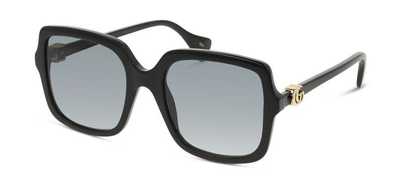 Lunettes de soleil Gucci Rectangle GG1070S Noir pour Femme