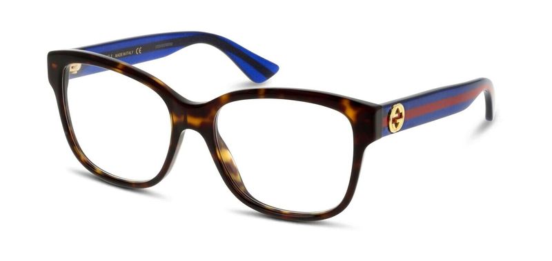 Gucci Rectangle Eyeglasses GG0038ON Tortoise shell for Woman