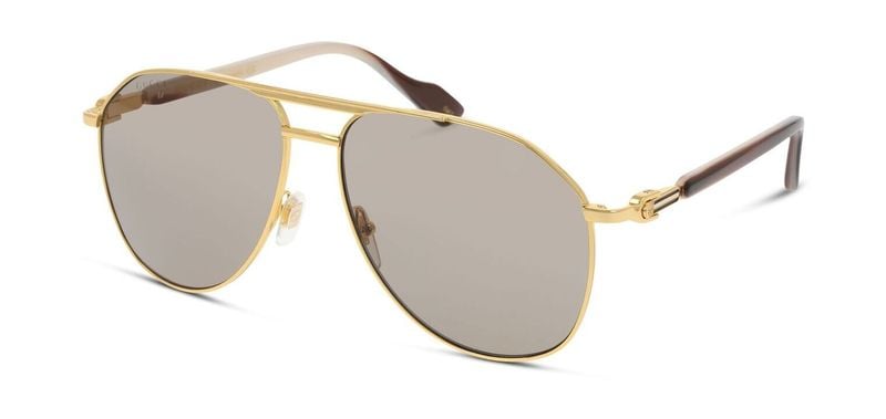 Lunettes de soleil Gucci Pilot GG1220S Doré pour Homme