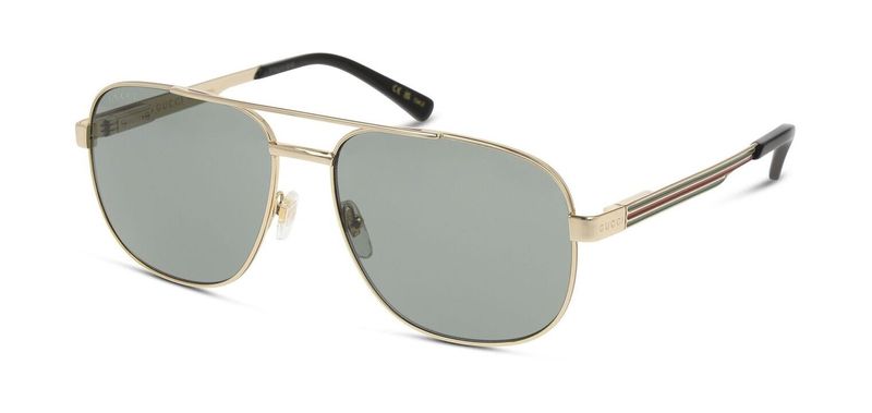 Lunettes de soleil Gucci Rectangle GG1223S Doré pour Homme