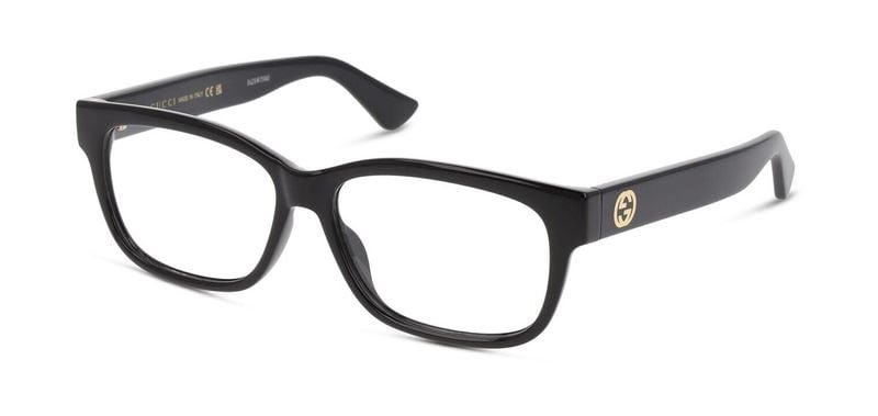 Lunettes de vue Gucci Rectangle GG1341O Noir pour Femme