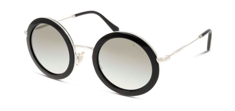 Miu Miu Rund Sonnenbrillen 0MU 59US Schwarz für Dame