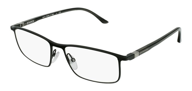 Philippe Starck Rechteckig Brillen 0SH2047 Mattschwarz für Herr