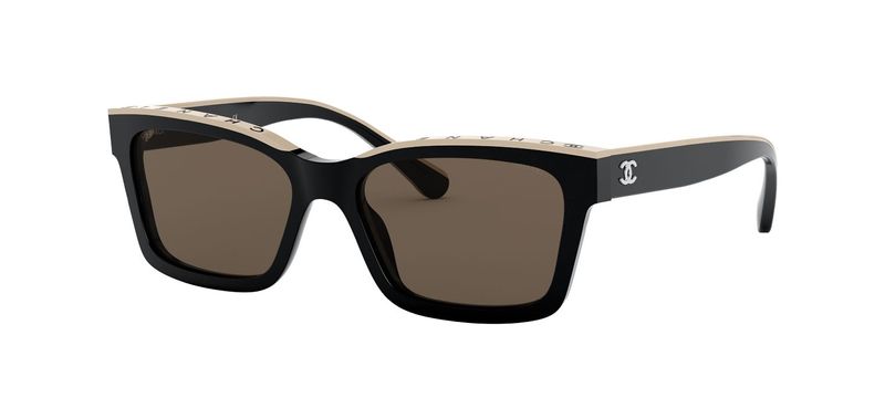 Chanel Rechteckig Sonnenbrillen 0CH5417 Schwarz für Damen