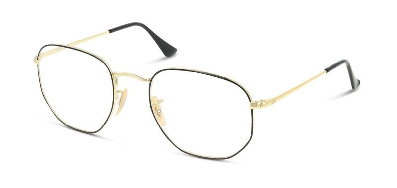 Ray-Ban Rechteckig Brillen 0RX6448 Schwarz für Herr-Dame