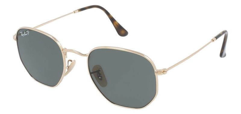 Ray-Ban Rectangle Sunglasses 0RB3548N Gold for Unisex