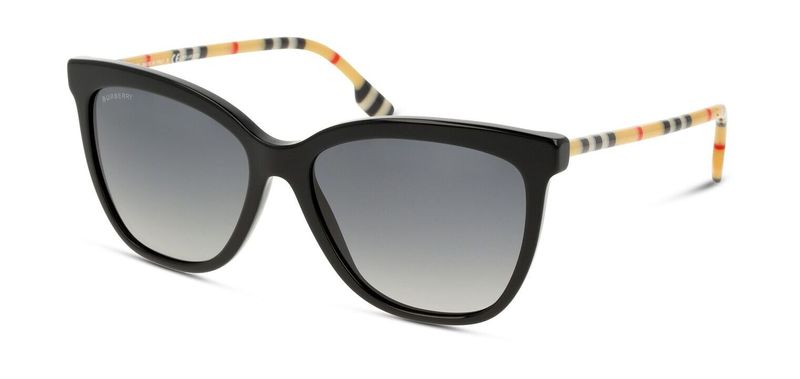 Burberry Rectangle Sunglasses 0BE4308 Black for Woman