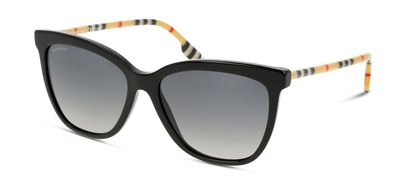 Burberry Rechteckig Sonnenbrillen 0BE4308 Schwarz für Damen
