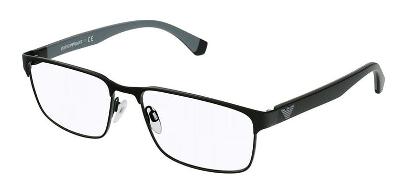 Lunettes de vue Emporio Armani Rectangle 0EA1105 Noir mat pour Homme