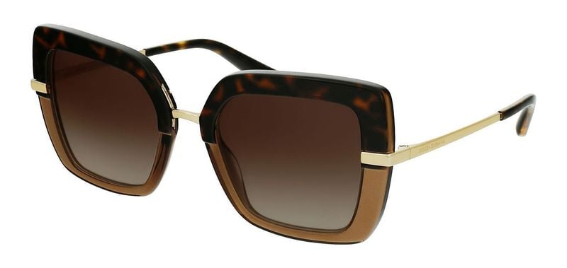 Dolce & Gabbana Rechteckig Sonnenbrillen 0DG4373 Braun für Dame