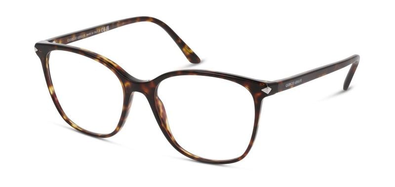 Lunettes de vue Giorgio Armani Rectangle 0AR7192 Havana pour Femme