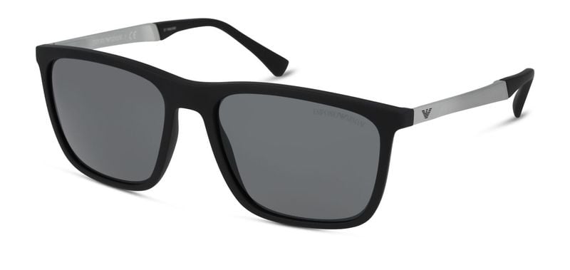 Lunettes de soleil Emporio Armani Rectangle 0EA4150 Noir pour Homme