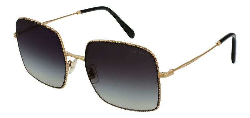Miu Miu Rectangle Sunglasses 0MU 61VS Gold for Woman