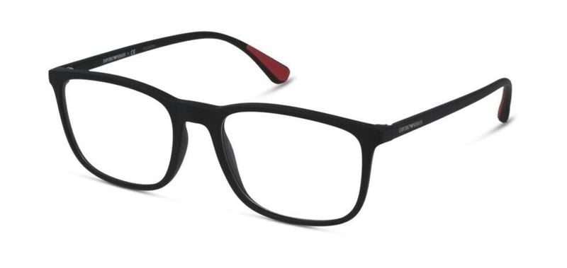 Lunettes de vue Emporio Armani Rectangle 0EA3177 Noir mat pour Homme
