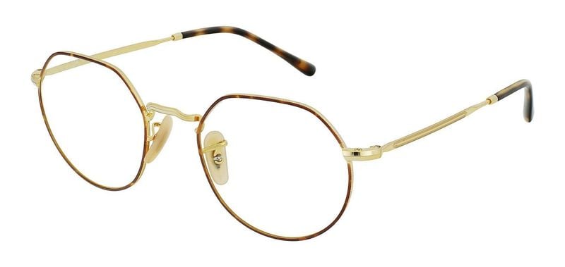 Ray-Ban Rund Brillen 0RX6465 Havana für Herr-Dame