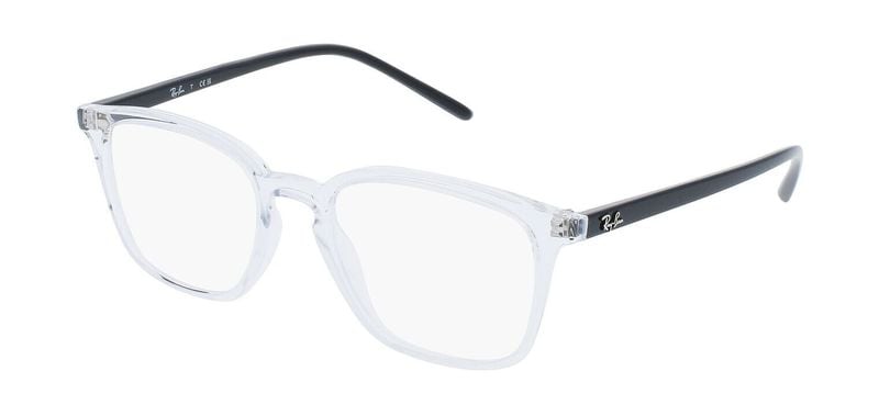 Ray-Ban Rectangle Eyeglasses 0RX7185 Transparent for Unisex