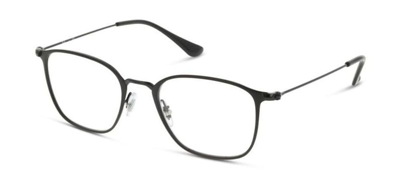 Lunettes de vue Ray-Ban Rectangle 0RX6466 Noir mat pour Homme-Femme