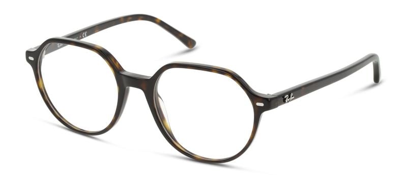 Ray-Ban Rechteckig Brillen 0RX5395 Havana für Damen/Herren