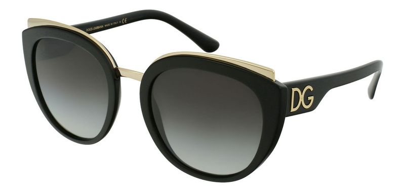 Dolce & Gabbana Cat Eye Sunglasses 0DG4383 Black for Woman