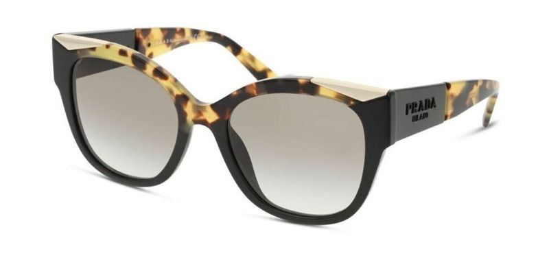 Prada Wayfarer Sunglasses 0PR 02WS Black for Woman