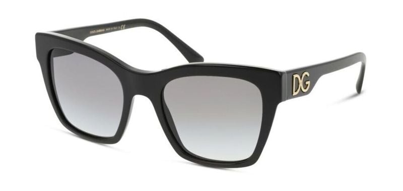 Dolce & Gabbana Rectangle Sunglasses 0DG4384 Black for Woman