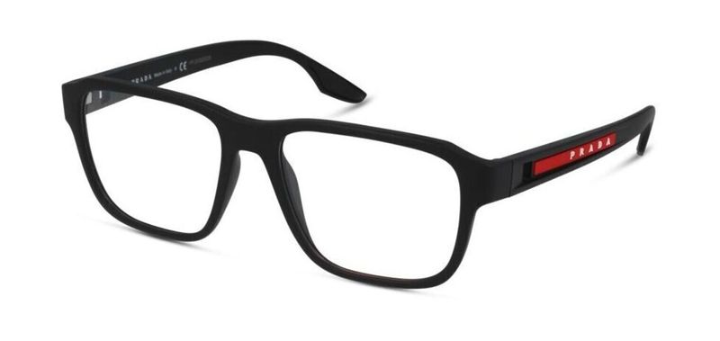 Prada Linea Rossa Rectangle Eyeglasses 0PS 04NV Black for Man