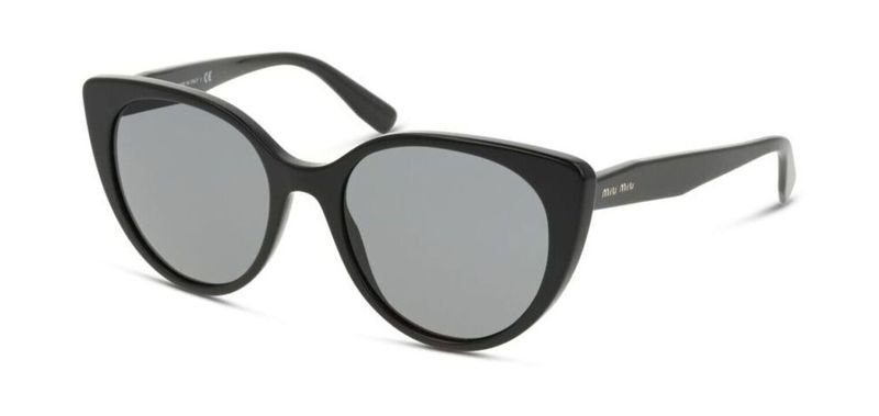 Miu Miu Cat Eye Sunglasses 0MU 04XS Black for Woman