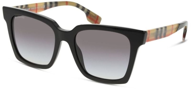 Burberry Rectangle Sunglasses 0BE4335 Black for Woman